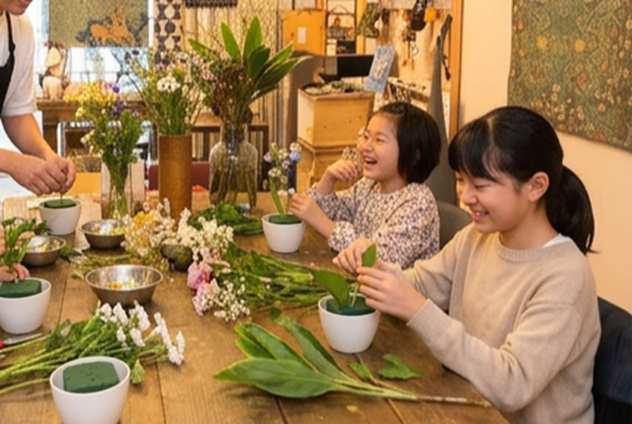 こどもいけばな体験 1